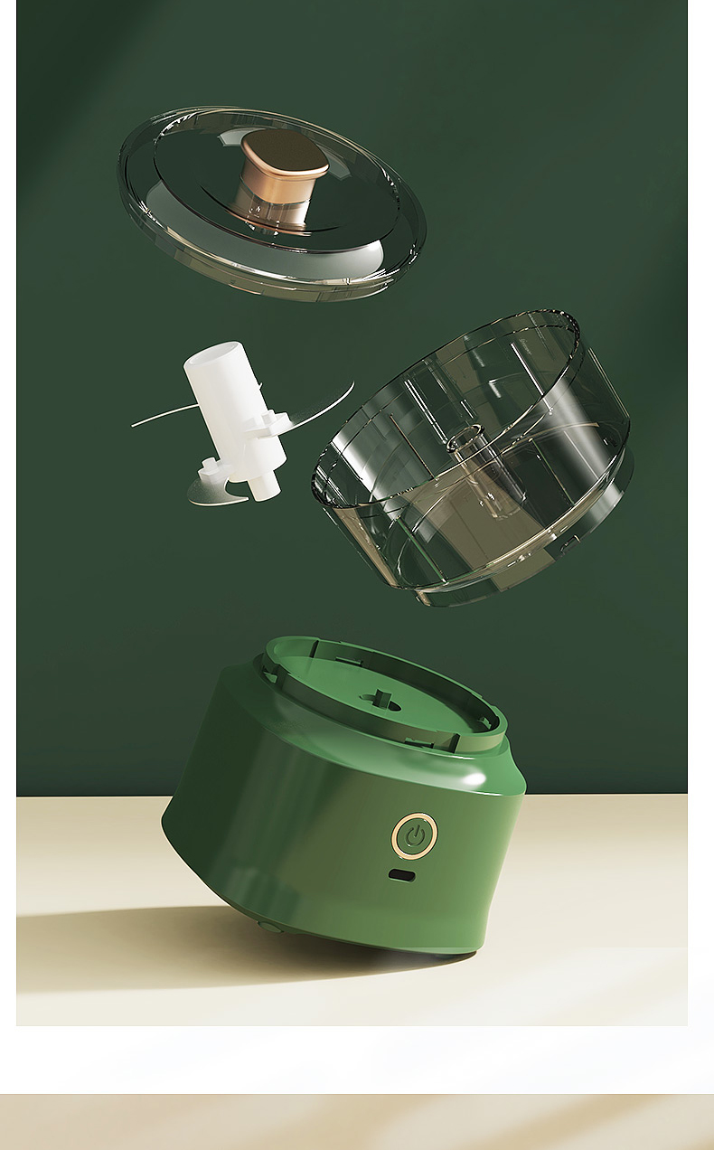 Cordless Mini Blender Electric Garlic Chopper Baby Food Processor Meat ...