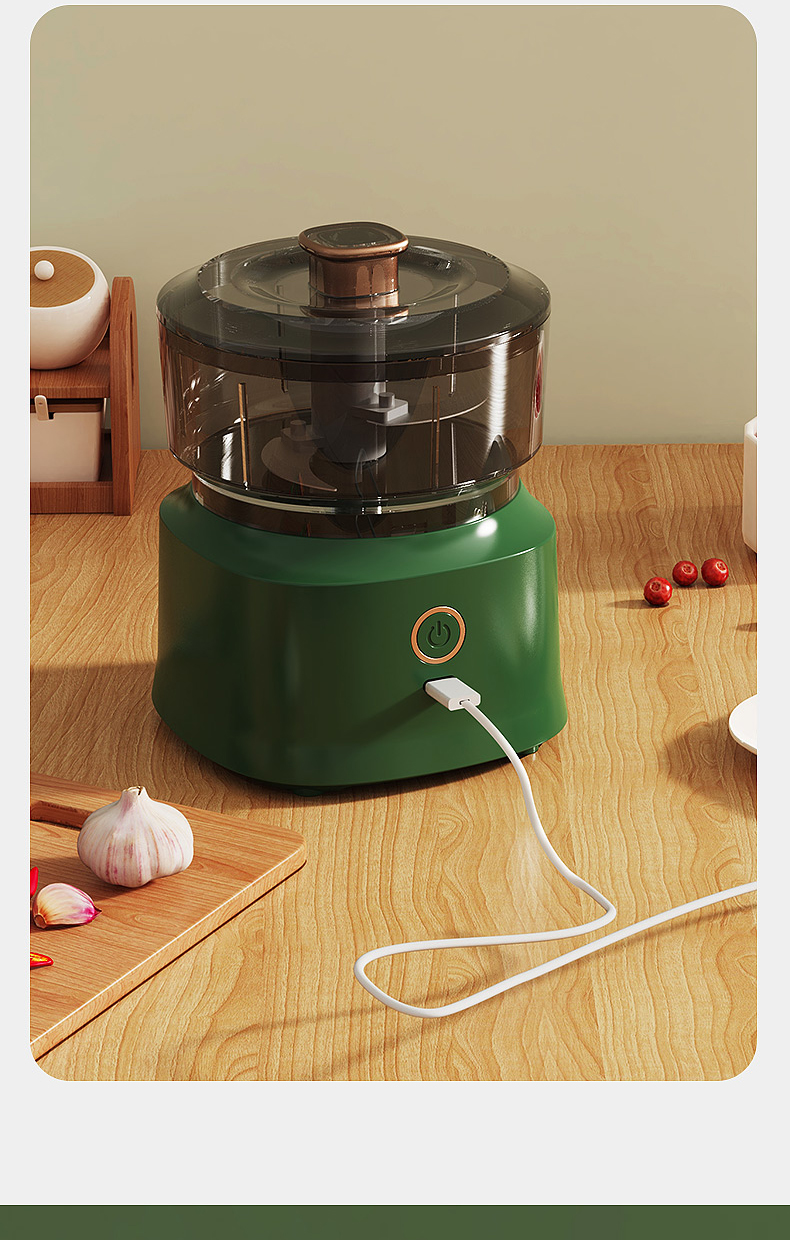 Cordless Mini Blender Electric Garlic Chopper Baby Food Processor Meat ...