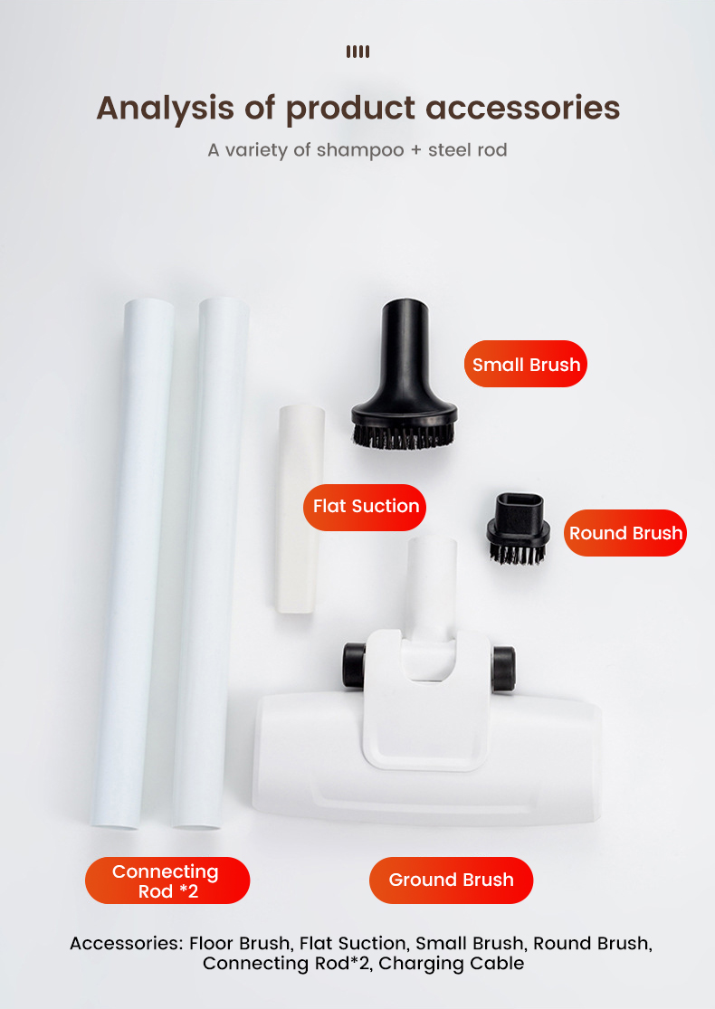 Weyon Sakura Portable High Power Vacuum Cleaner for Home/Office Handheld Removable Brush Type