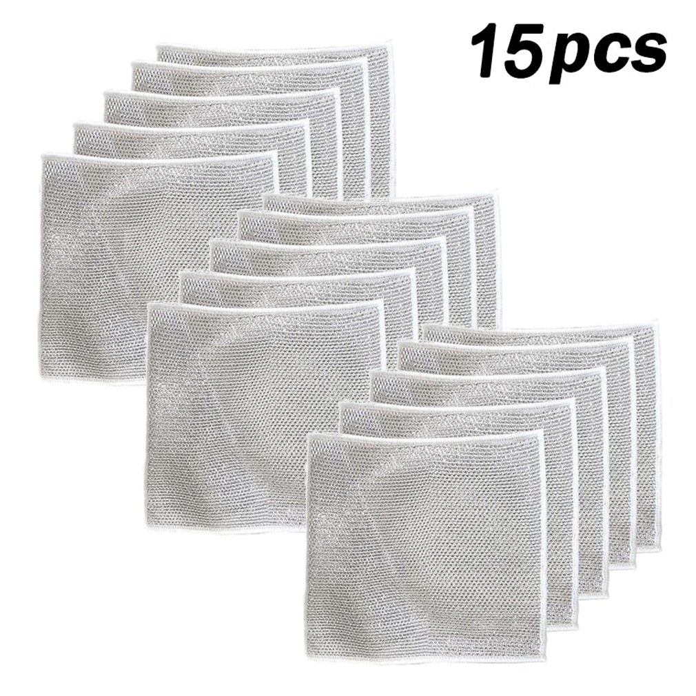 Rust Removal Cleaning Cloth Kitchen Magic Dishwashing Towel Metal Steel ...