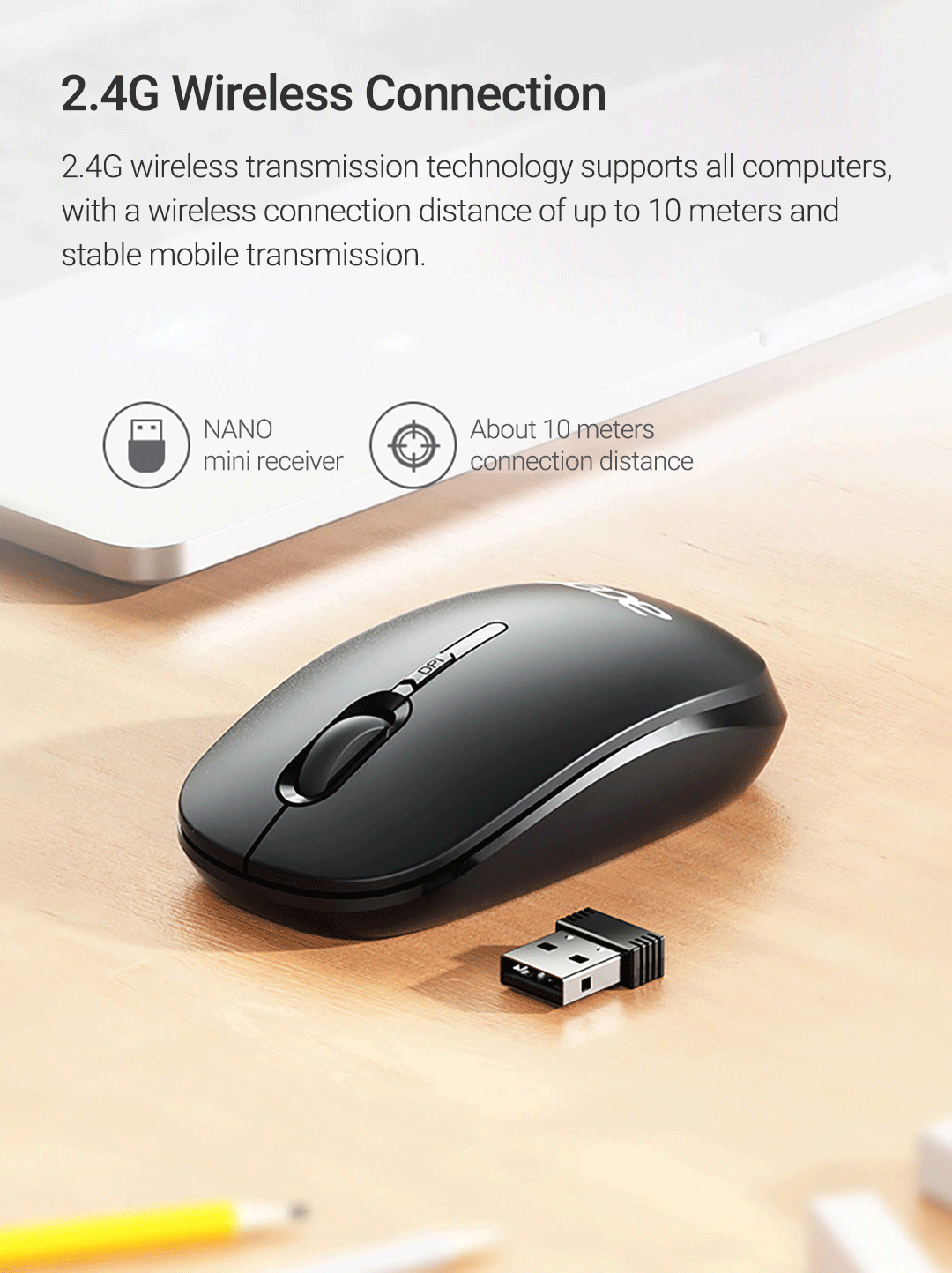 Rechargeable Pc Usb Wireless Mouse | Computer Mouse Wireless Rechargeable - Wireless