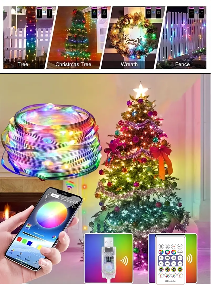 LED Strip Light RGB light Christmas Lights USB 5V Smart APP Control
