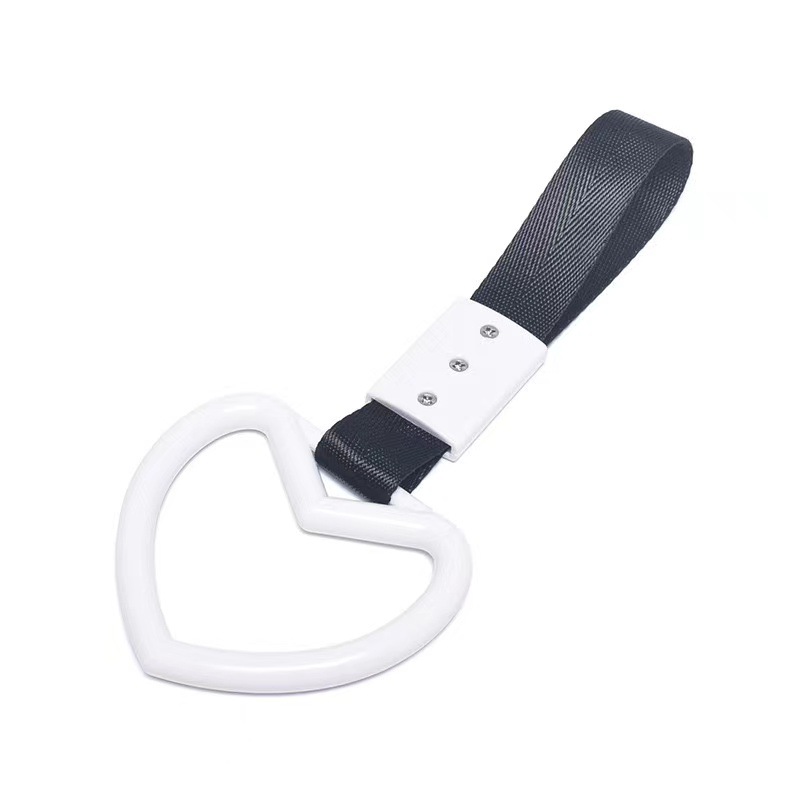 JDM Heart-shaped Car Static Belt Decorative Warning Rings Rear Bumper ...