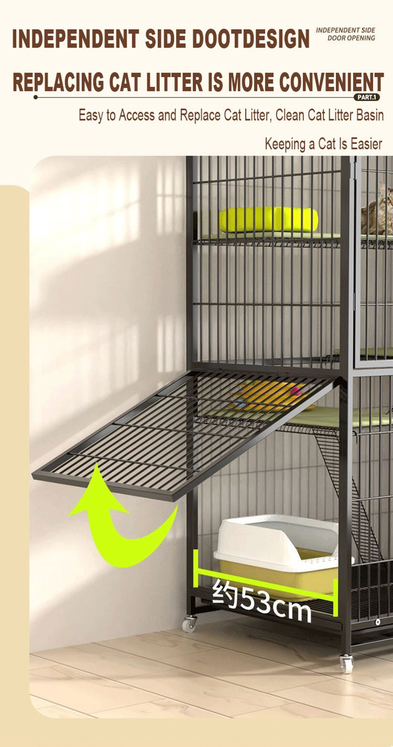 4 layer Cat Villa Large Cat Cages For Indoor Outdoor Steel sangkar ...