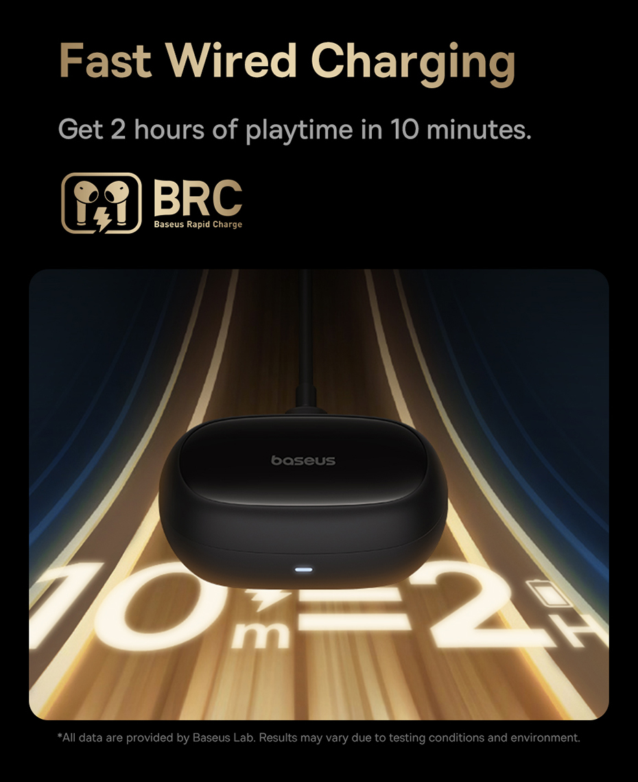 BASEUS Bowie MA10 Pro Fone de Ouvido Sem Fio Bluetooth 5.3 Cancelamento