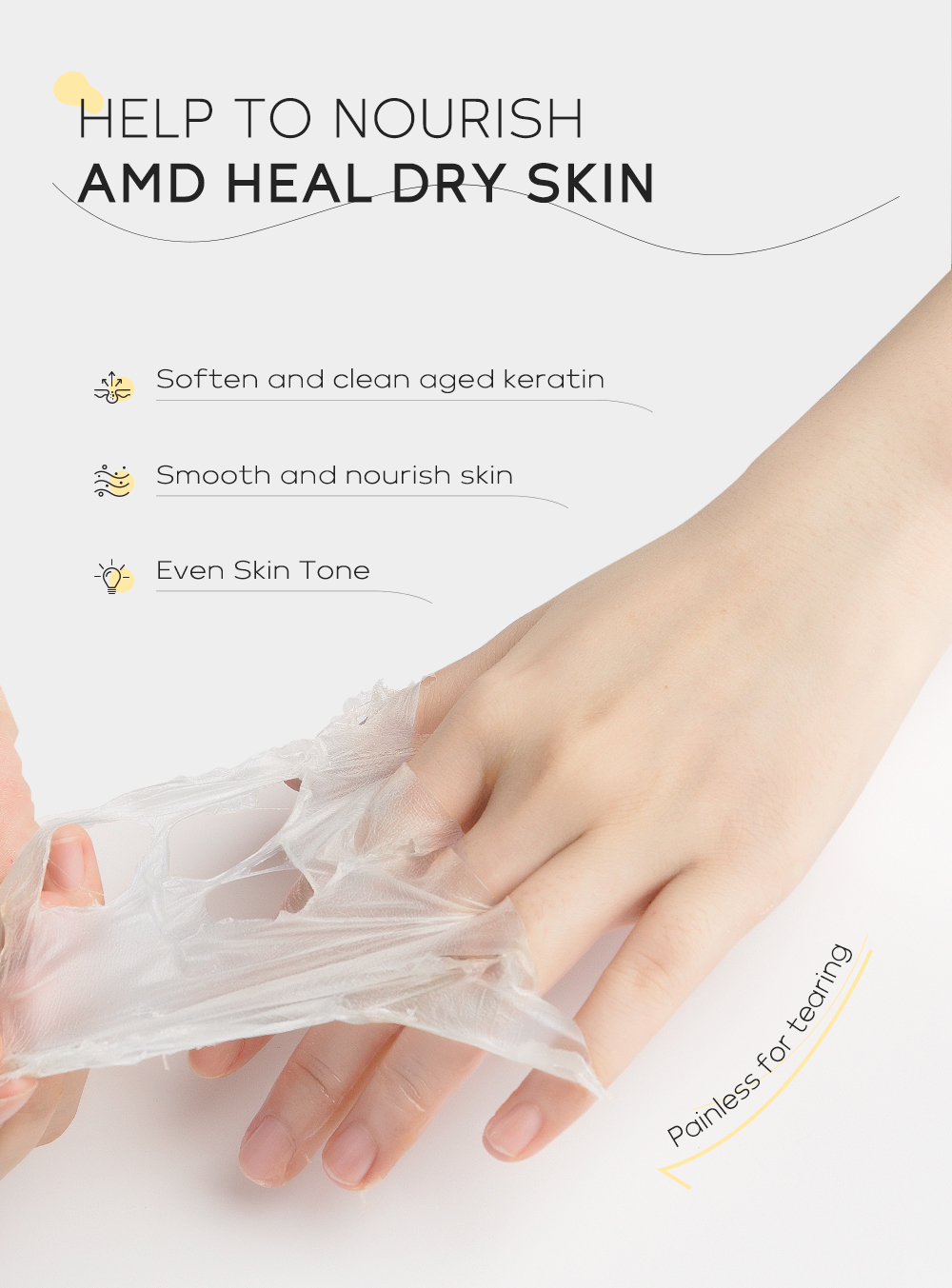 LAIKOU Milk Silky Hand Wax Peel Off Hand Mask Exfoliating Brighten ...