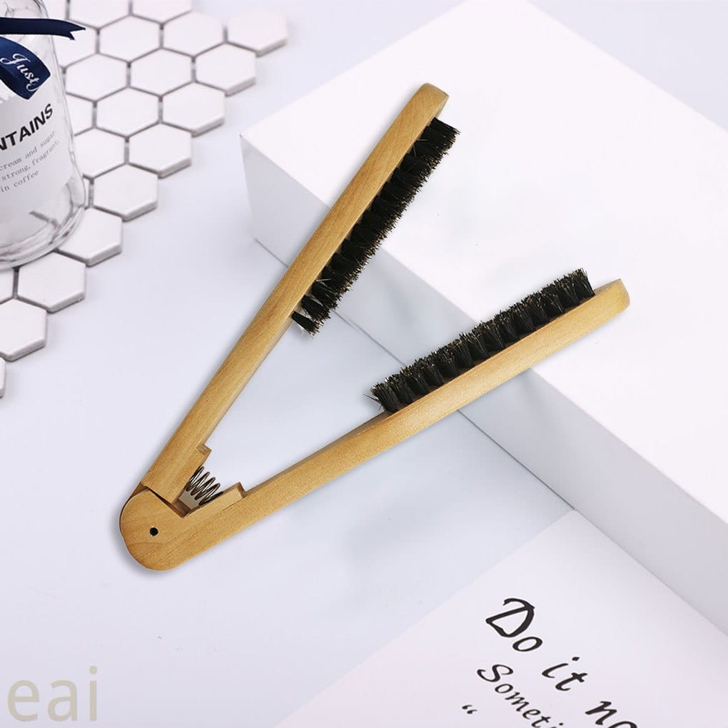 【Ready Stock】V shape wooden straightening comb /V shape straightening ...
