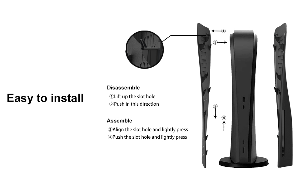PS5 Faceplates with Cooling Vents,Replacement Face Plate Side Plates ...