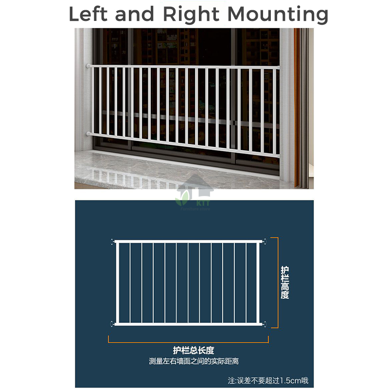 Window guardrail no-punch installation Window protective grating ...