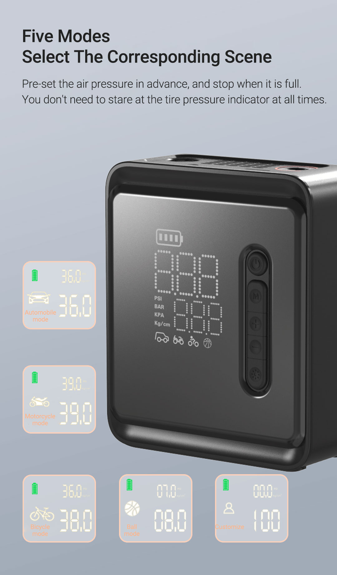 NEWO Portable Inflation Pump, Quick Inflation In 30 Seconds, Precise ...