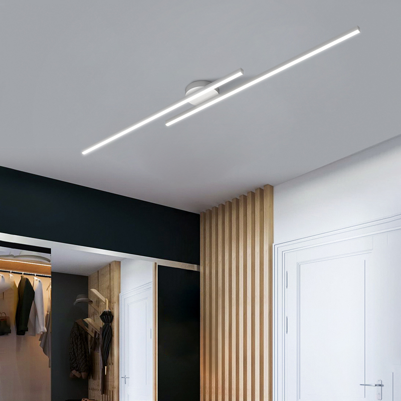 Minimalist LED Celing Light Corridor Aisle Lamp Black White Gold Long ...