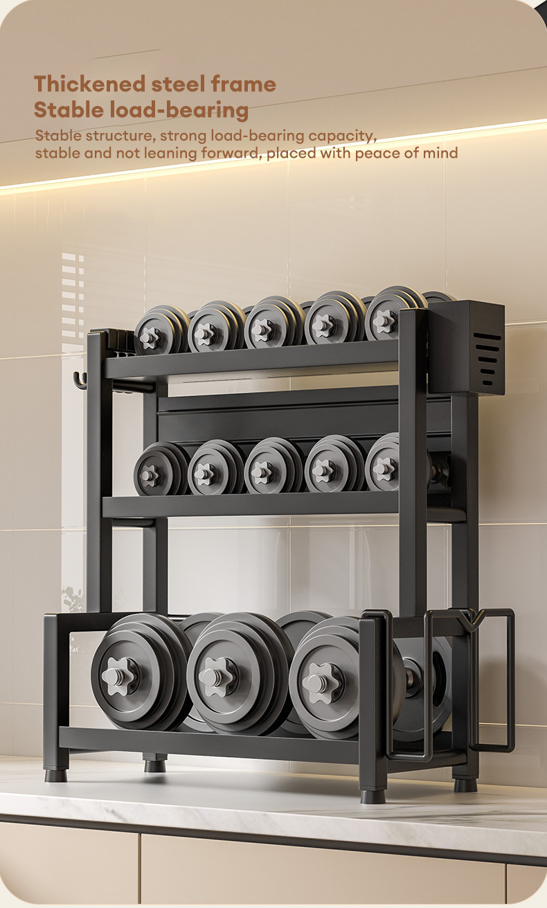 Kitchen Spice Rack Seasoning Rack Non Drill Multi-function Condiment ...