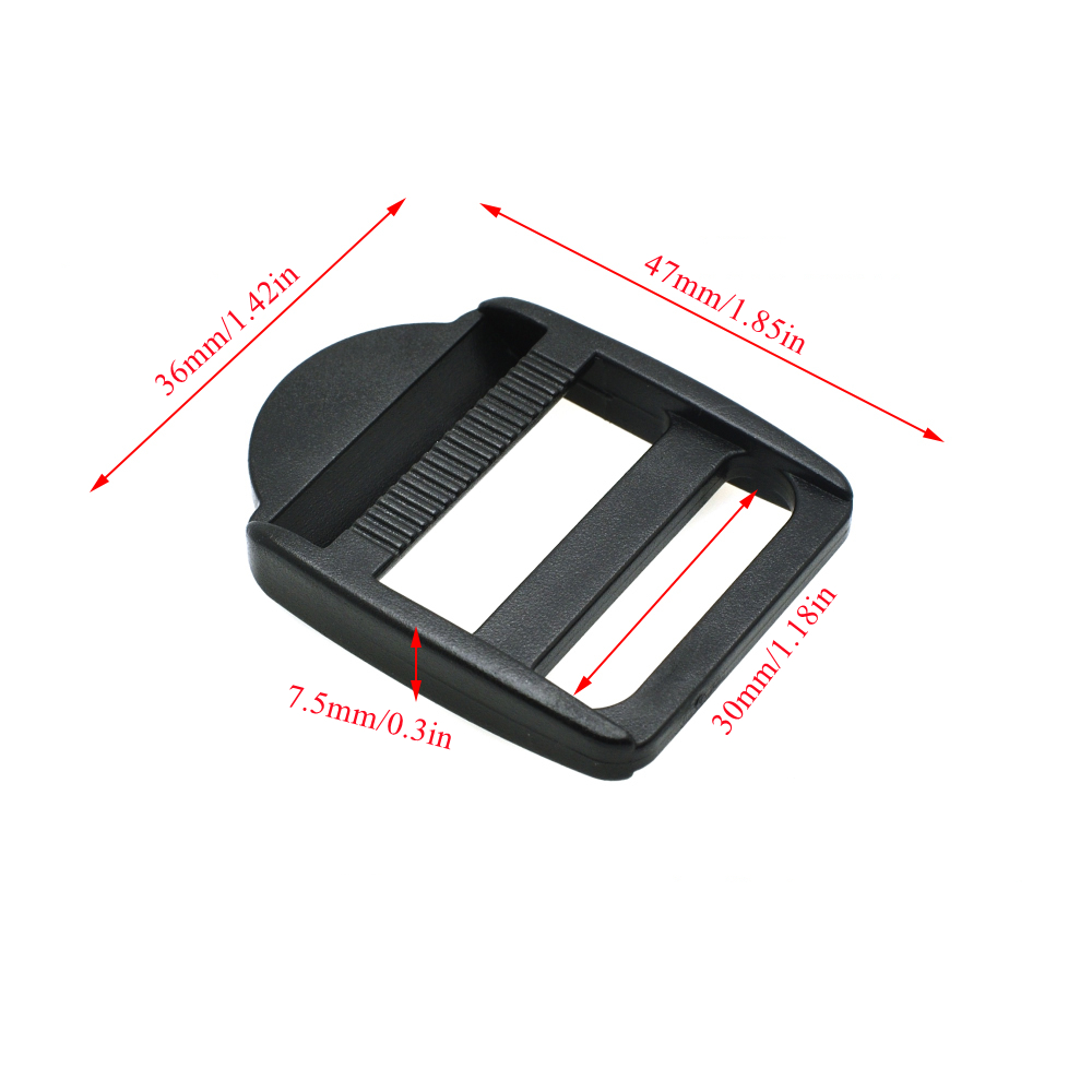 10 Pcs/Pack Ladder Lock Slider Plastic Buckles Backpack Straps Black ...