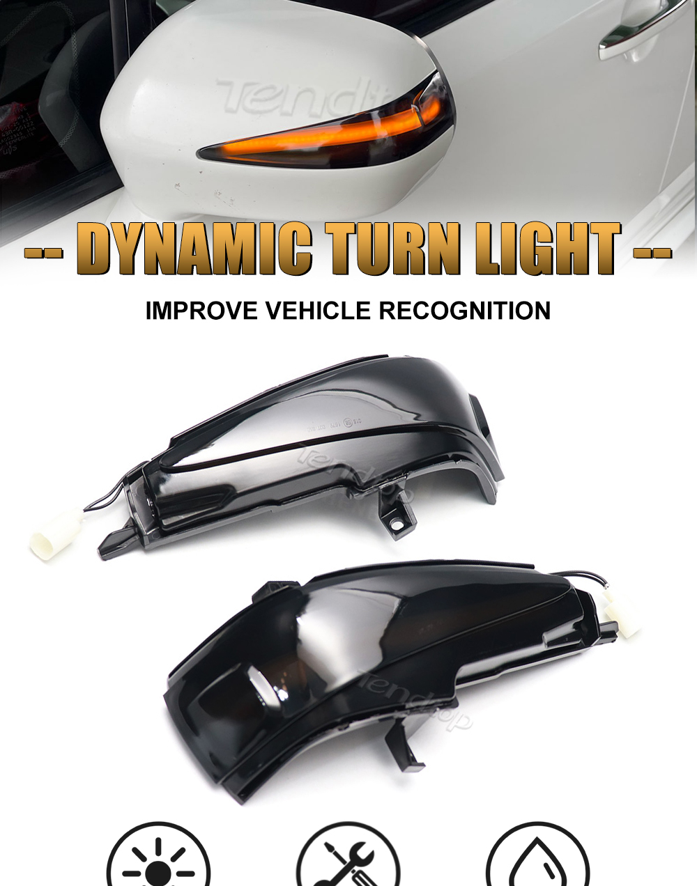 Eurowagens Right Off-Side LED Wing Mirror Indicator For Honda Insight 09-11 (Repeater)