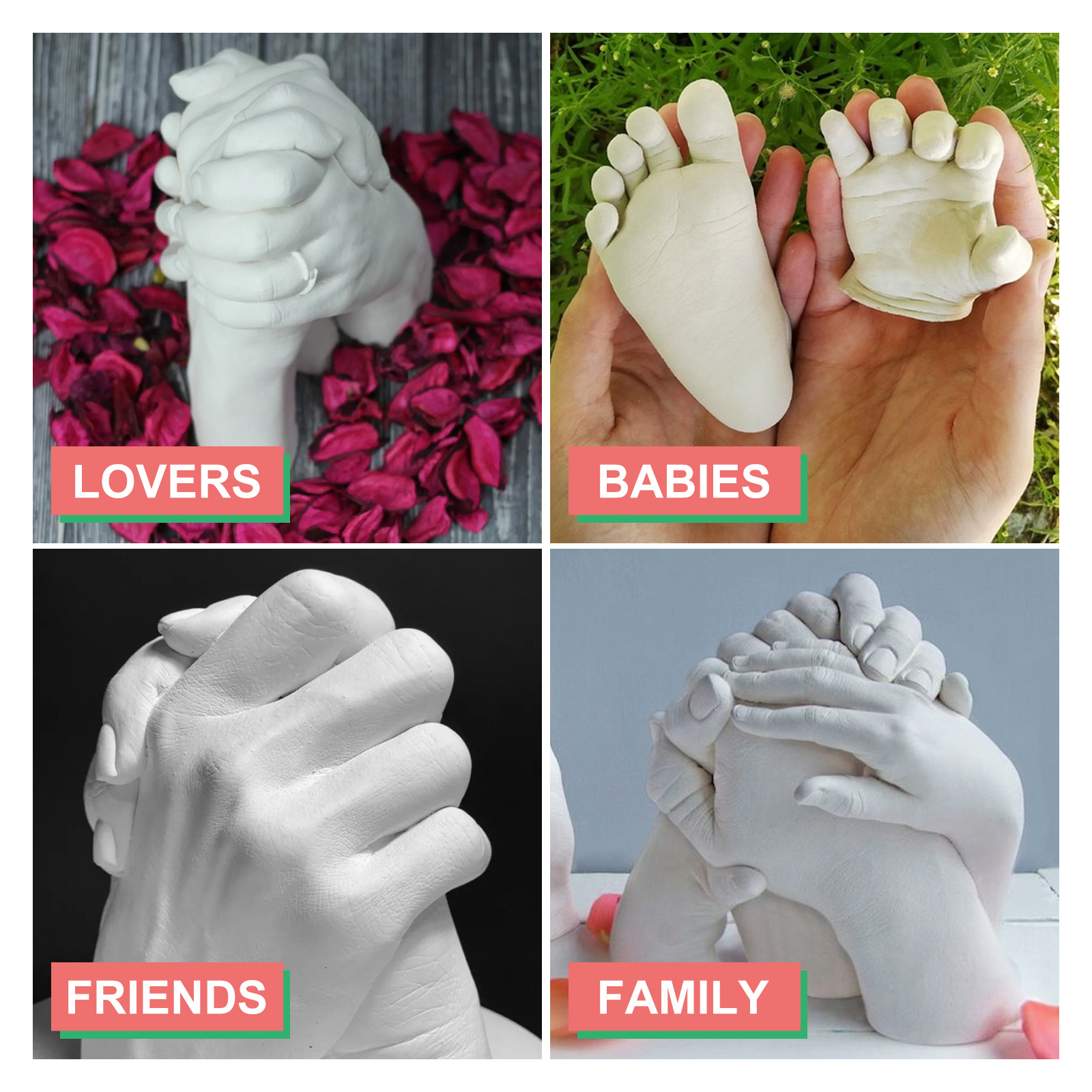 JUE-FISH Complete Safe Keepsake Hands Casting Kit Souvenir Creative ...