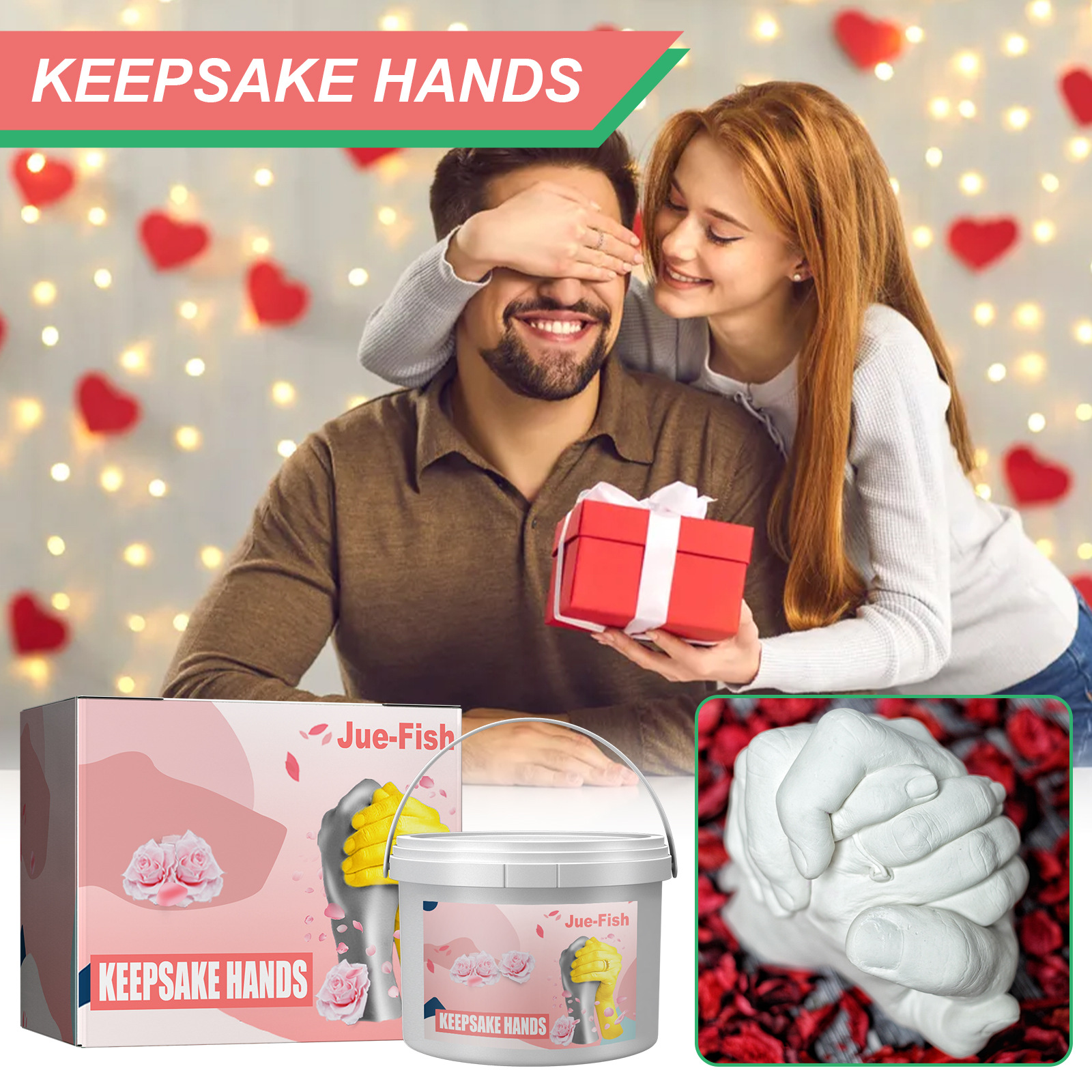 JUE-FISH Complete Safe Keepsake Hands Casting Kit Souvenir Creative ...