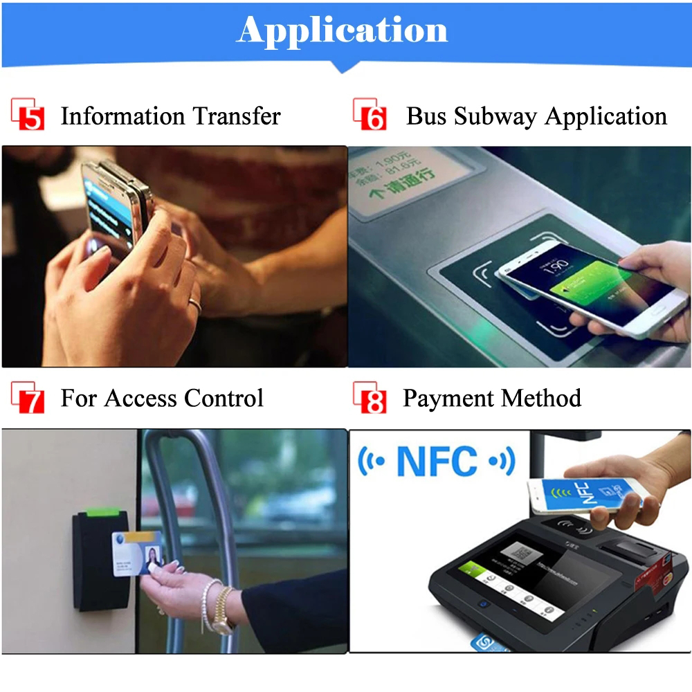 6pcs/lot NFC Tags Stickers NTAG213 Anti Metal RFID adhesive label ...