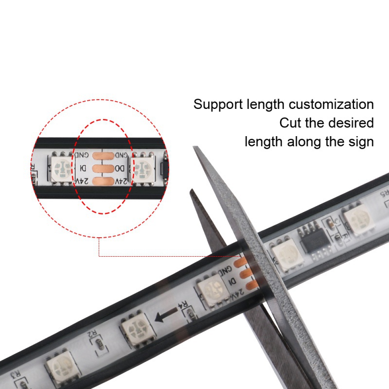 12v-24V LED Truck Light Strips Ambient Light DRL Brake Warning Driving ...