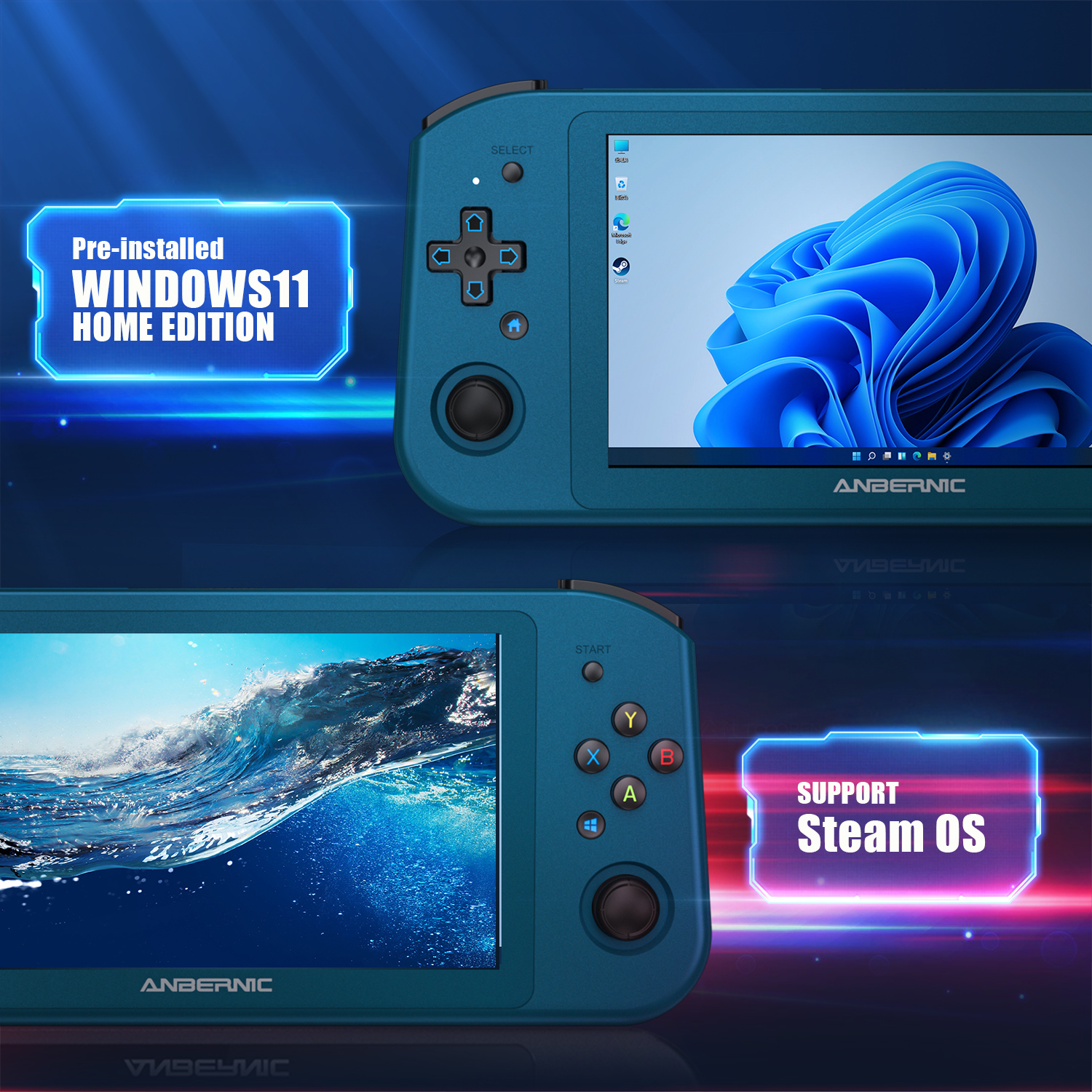 ANBERNIC Win600 3050e Game Console Windows11 Home Edition Steam OS 4.2 ...