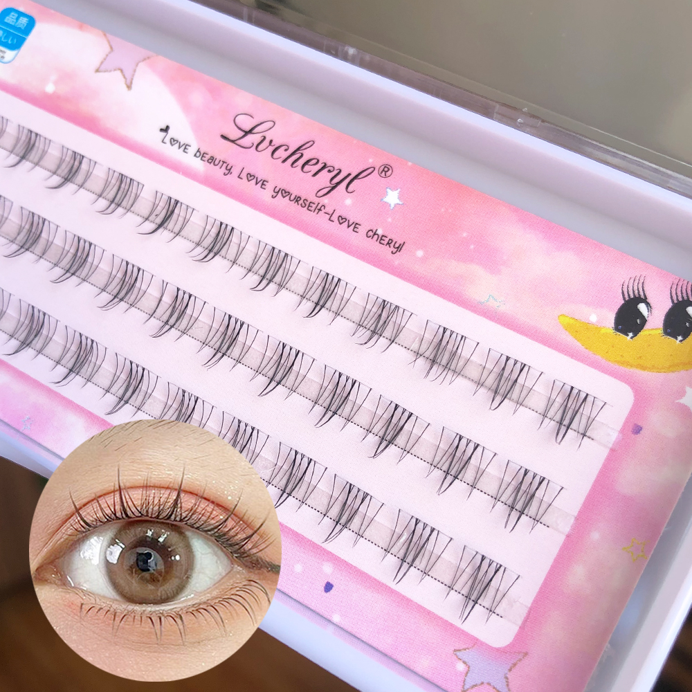 Lvcheryl Under Lashes Natural Lower Eyelashes Extension Bottom Handmade ...