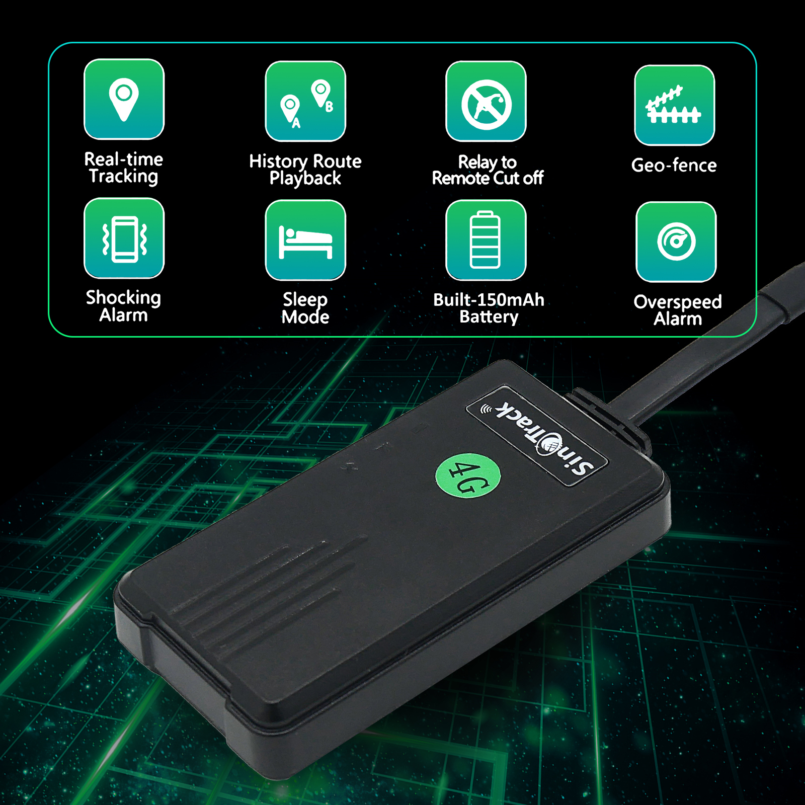 SinoTrack Gps Tracker St-906L 2G+4G For Car Motorcycle Vehicle With Cut ...