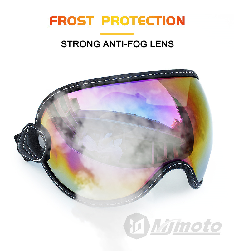 Retro Motorcycle Helmet Lens Multicolor HD View Lens Face Shield ...