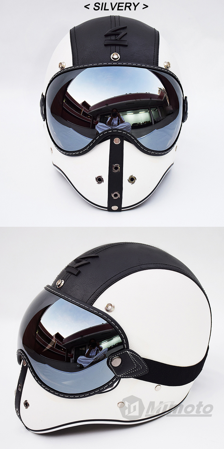 Retro Motorcycle Helmet Lens Multicolor HD View Lens Face Shield ...