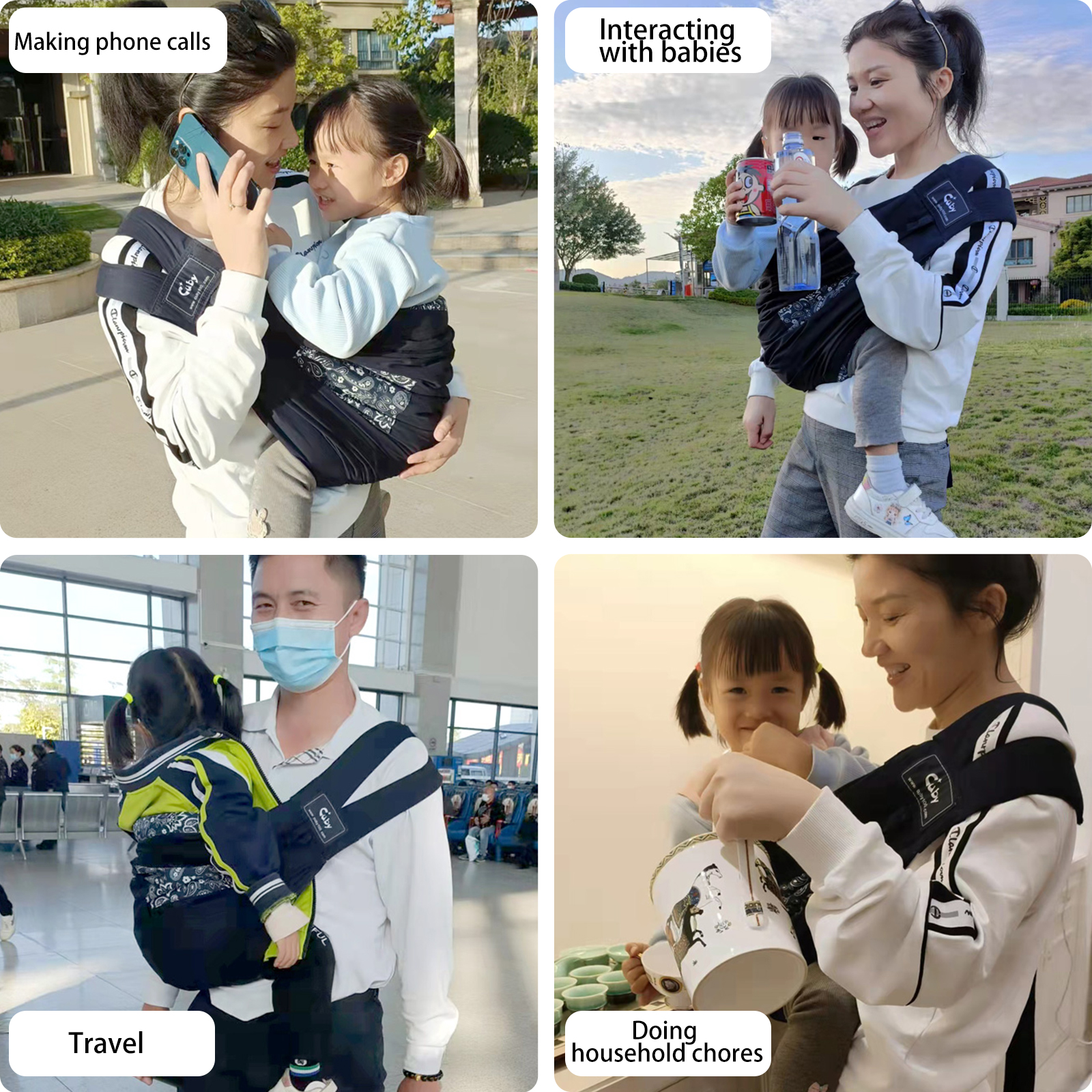CUBY Dukung Baby Baby Carrier Newborn Baby Carrier Adjustable Baby ...
