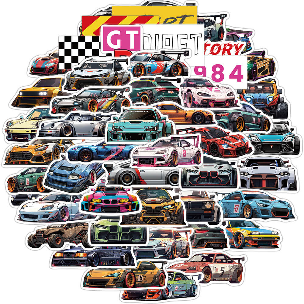 [large stickers]50PCS JDM Retrofit Racing Car Graffiti Stickers Laptop ...