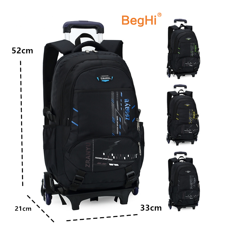 Trolley School Bag Beg Sekolah Roda Luggage Bag Budak Beroda Primary ...