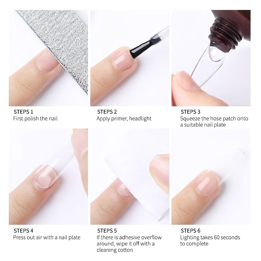 Transparent Soft Gel Tips 20g Gel Polish for False Nails UV Glue Nail ...