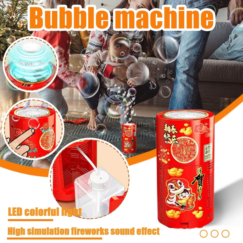 2025 Chinese New Year Automatic Fireworks Bubble Machine With Flash ...