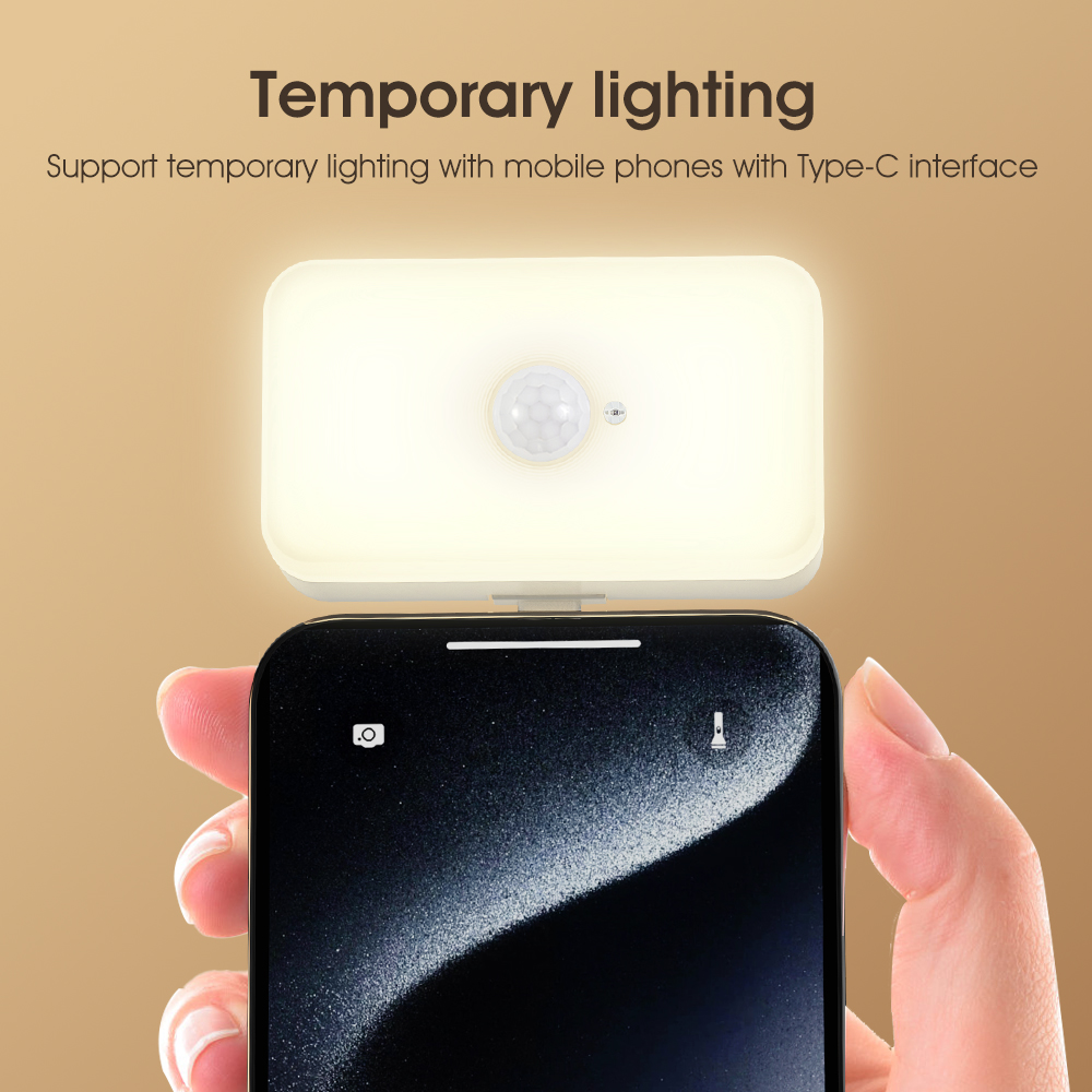 SMATRUL LED PIR Human Body Motion Sensing Warm White Dual-Color Typec ...