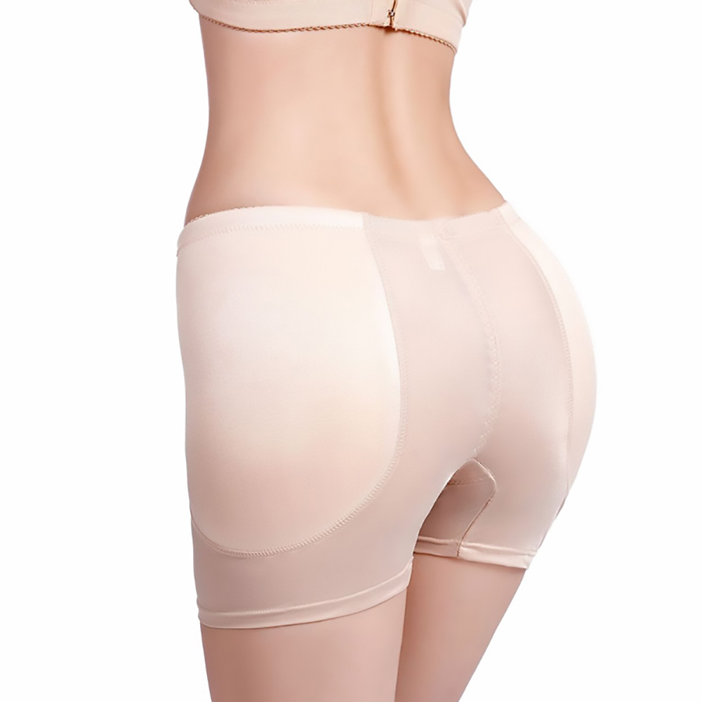 BIMEI Lace 2PS Butt Lifter Enhancer Hip Padded Panties Butt Pads For Bigger Butt Seamless Boyshort Underwear For Women B21 (3X-Large, Beige) In Kenya | Control Panties