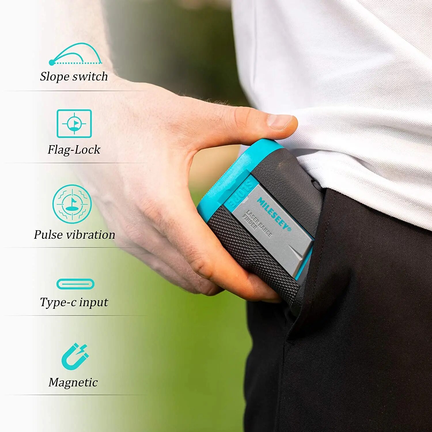 Mileseey PF260 Golf Distance Measure 600M/Yard, Dual Power Supply And ...