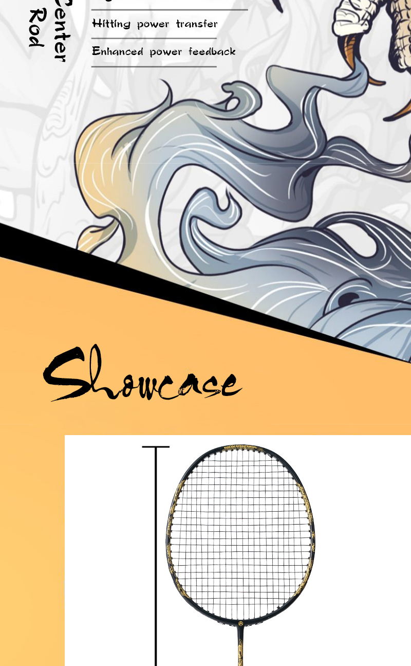 ALPSPORT DRAGON Advent 4U 26LBS Offensive Badminton Racket Single With ...