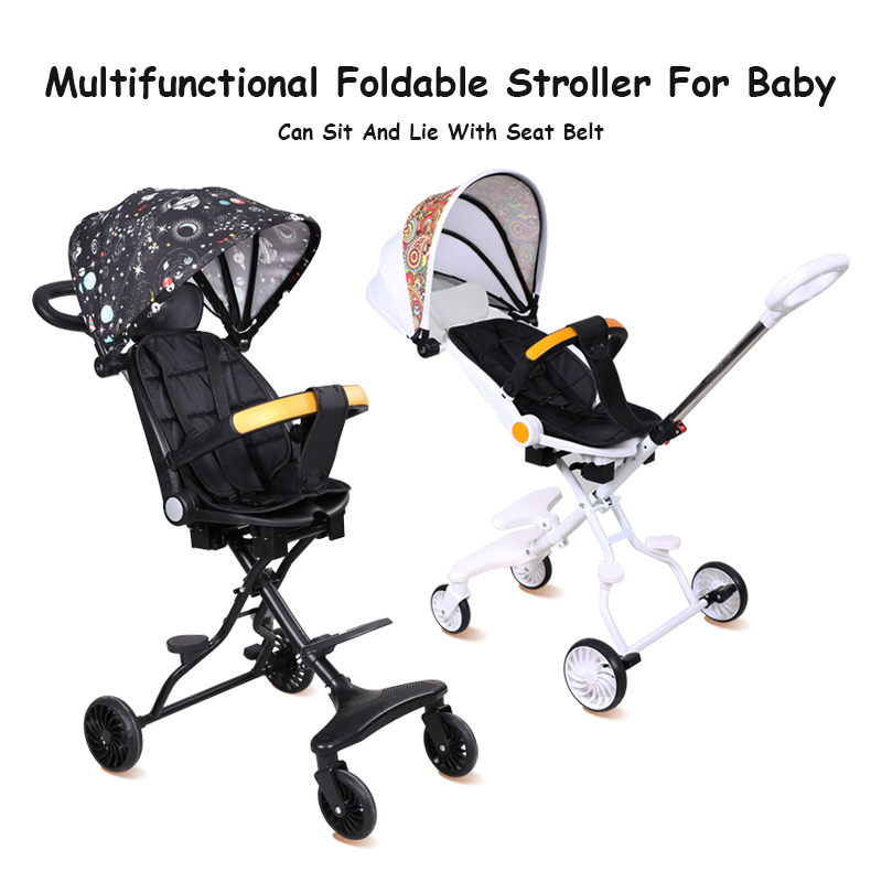 Two-Way Stroller Foldable Light Weight Stroller Comfortable Seating ...