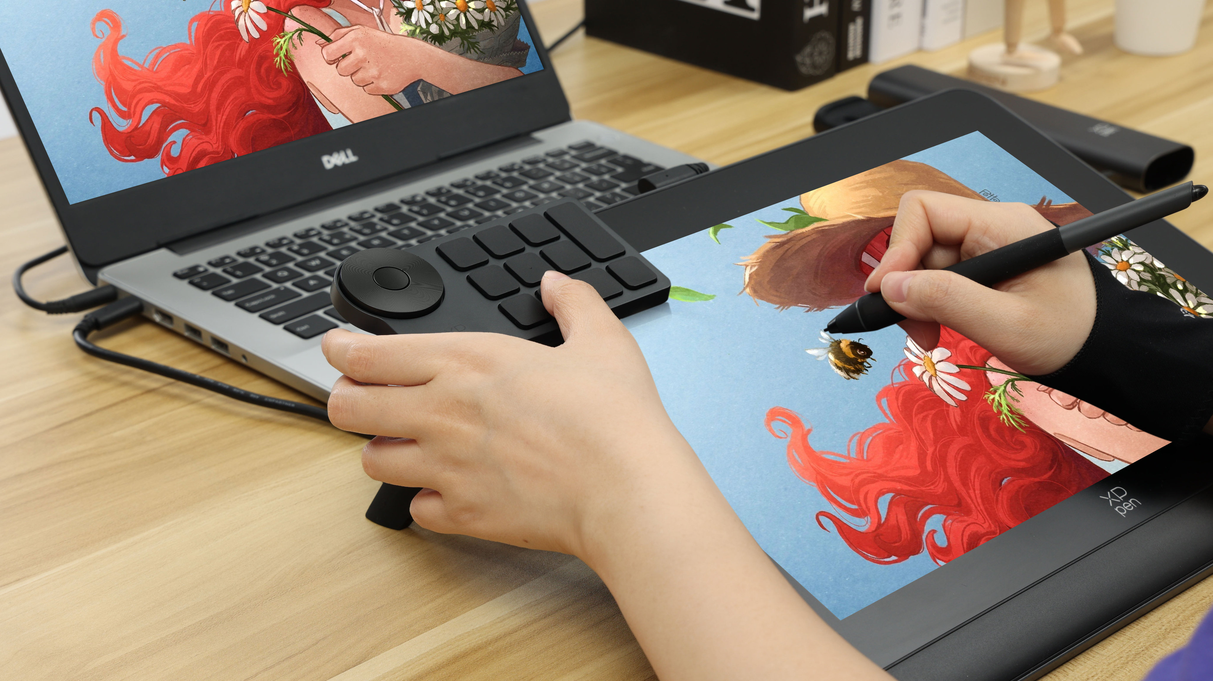 XPPen ACK05 Shortcut-toetsenbord voor grafisch tablet, grafisch display, Editing Controller voor ilustratie, foto- en videobewerking, video bewerking remote, Mac/Windows, Adobe Photoshop