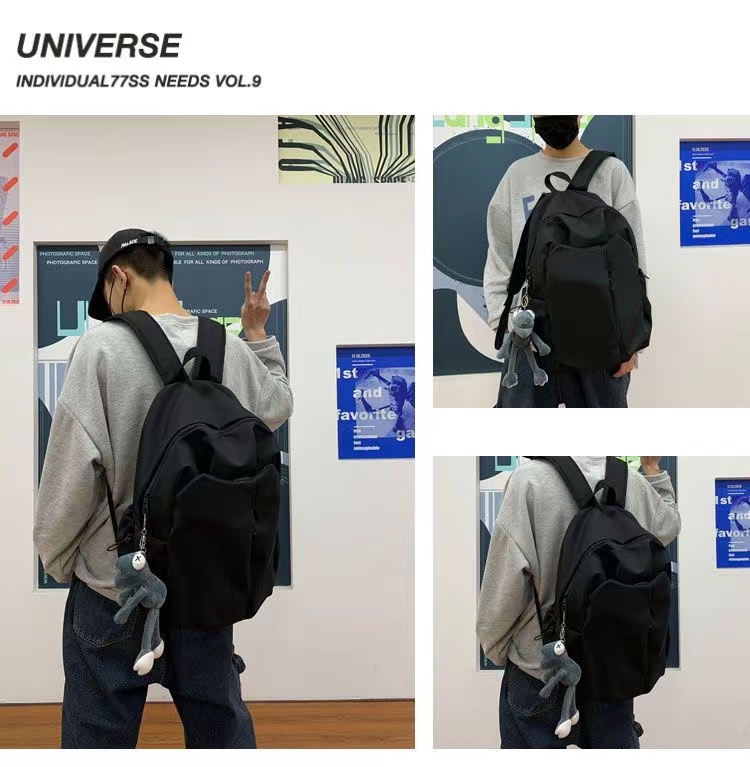 Student School bag men school backpack Waterproof 中學生書包女 大容量 beg ...