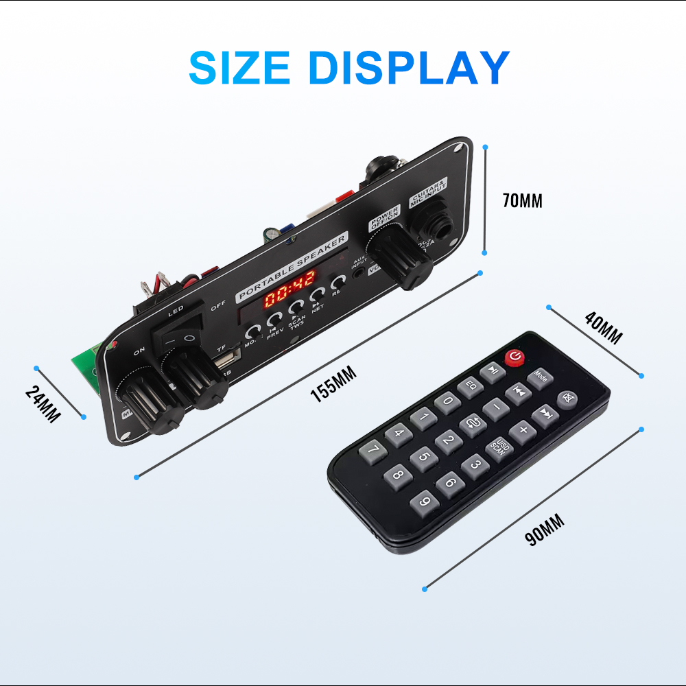 DC 5V Bluetooth 5.0 MP3 WAV APE Decoder Board 20W Amplifier Car Audio ...