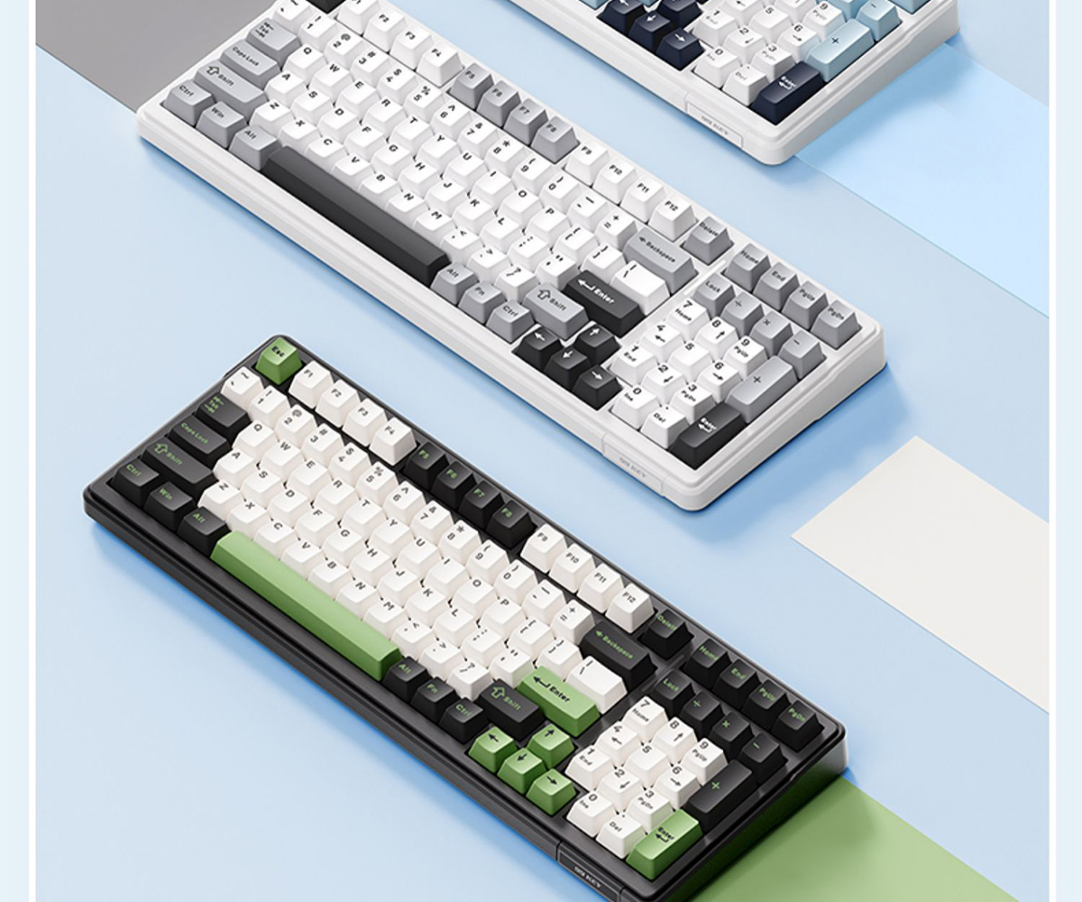 AULA F99 Customized Mechanical Keyboard 99 keys The Three Mode ...