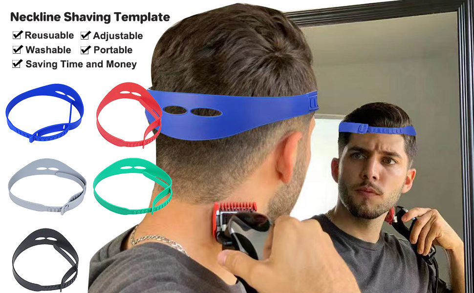 Neckline Shaving Template Hair Cutting Guide Tool for Men Adjustable ...