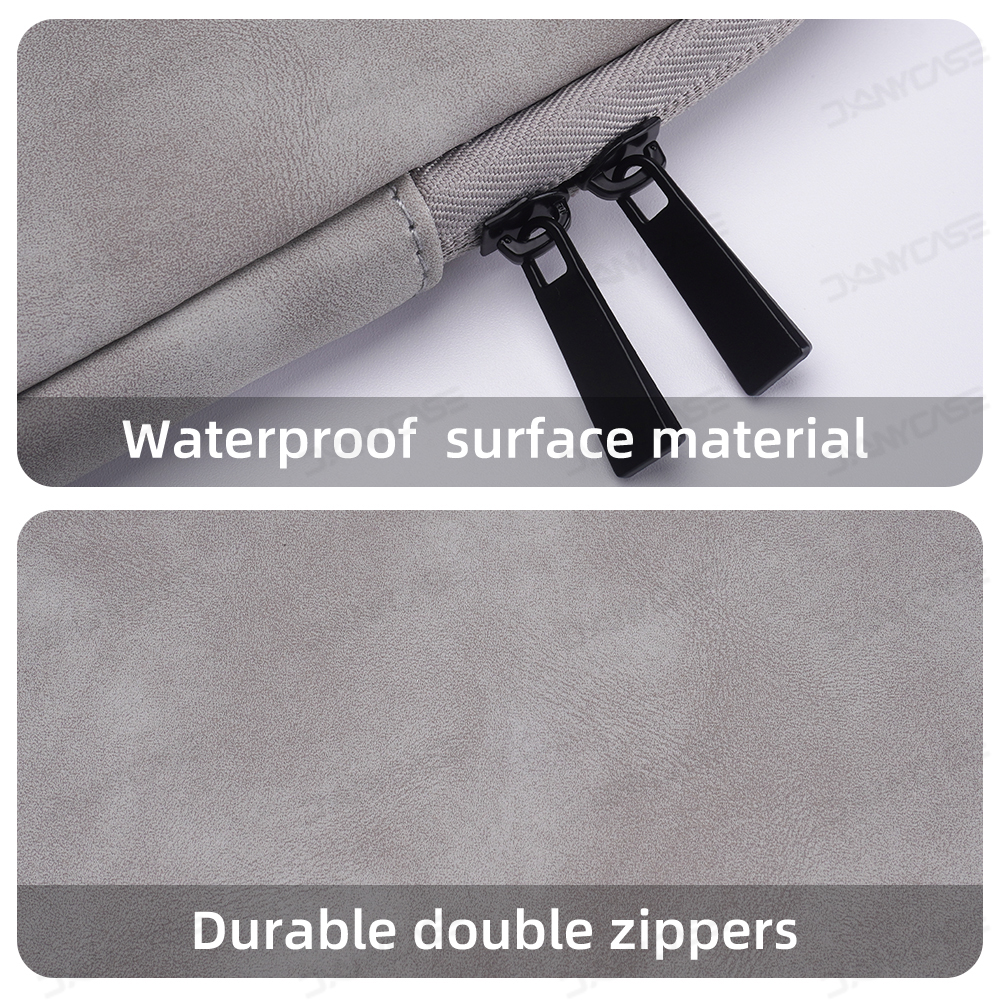 O 15 Inch Korean Style Portable Zipper Soft Sleeve Pouch Bag For