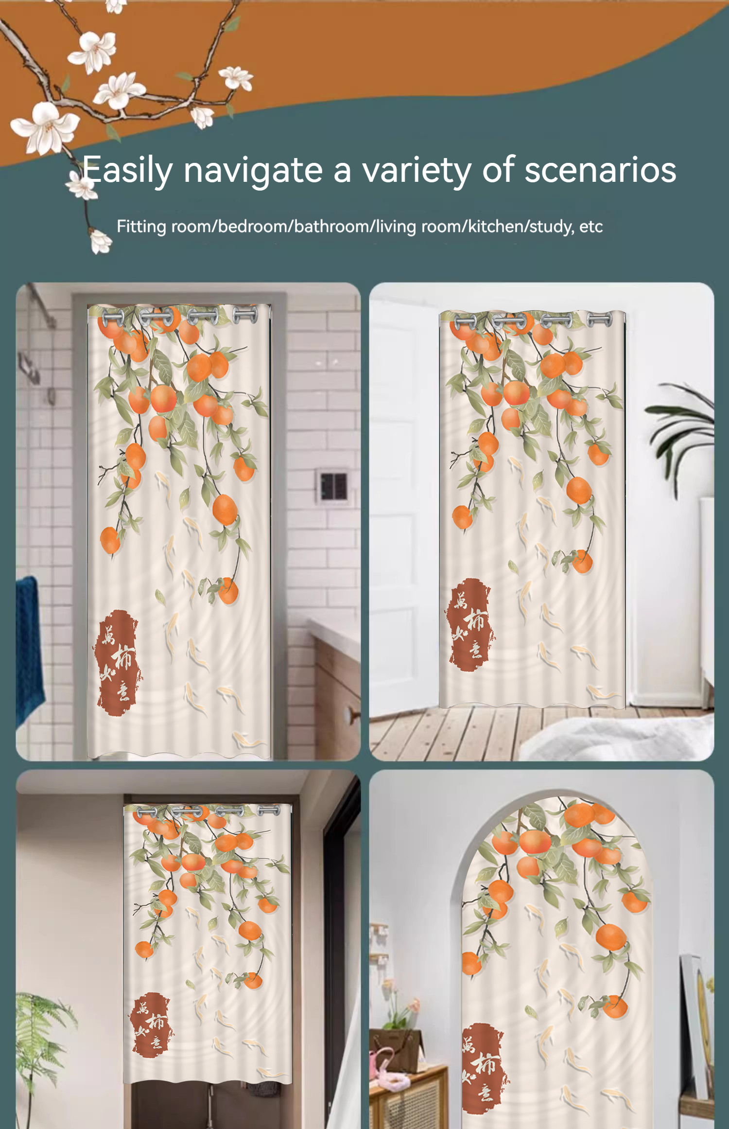 Summer Air Conditioning Door Curtain Partition Curtain Windproof Anti ...