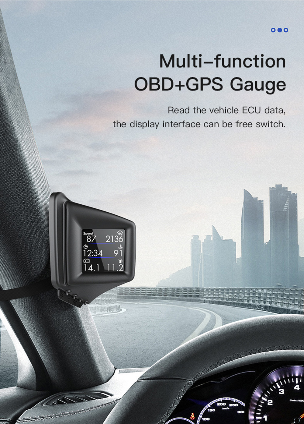 A401 Auto HUD GPS OBD System Head Up Display Car Gauge Projector ...