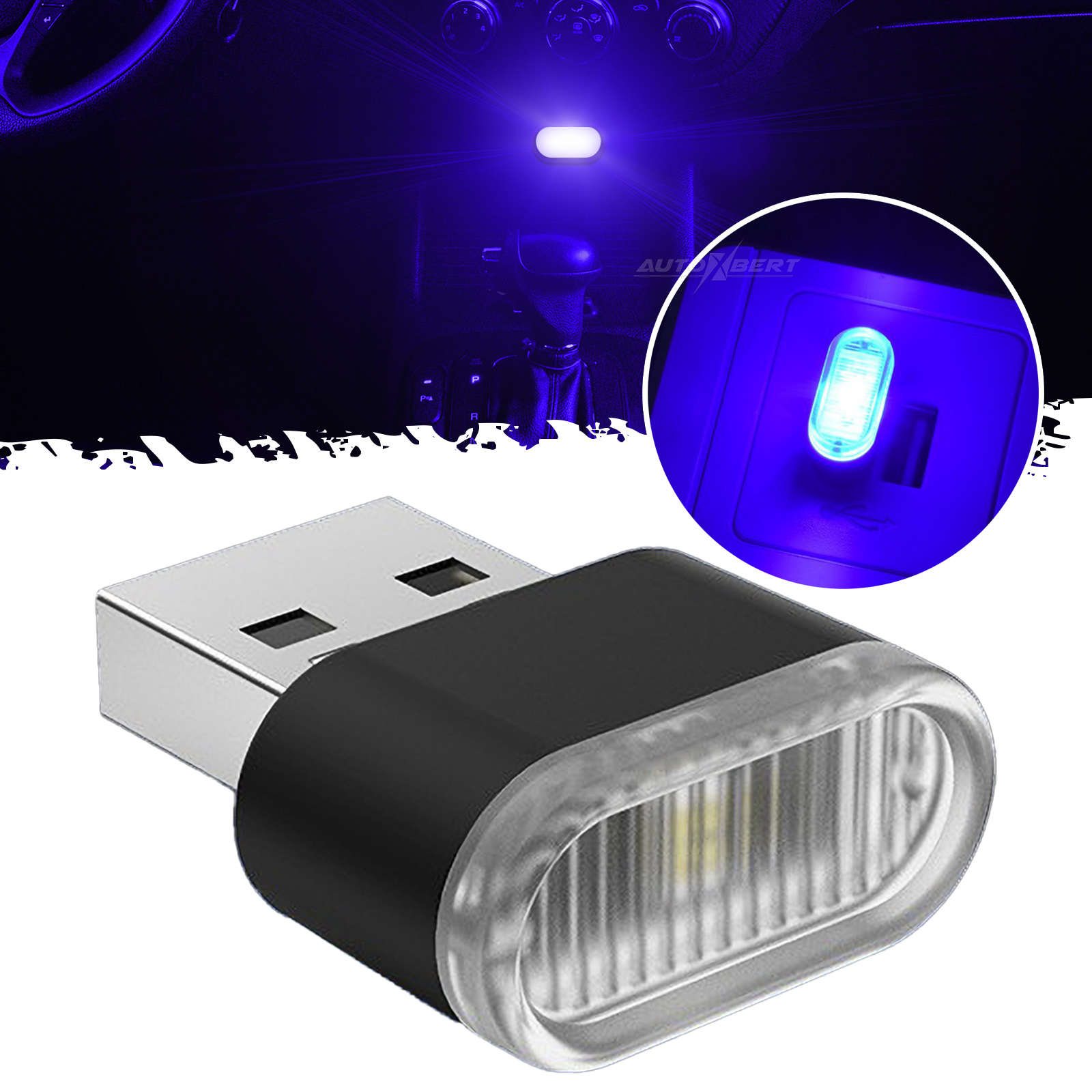 Mini USB LED Car Ambient Light Interior Lighting Neon Atmosphere Lights ...