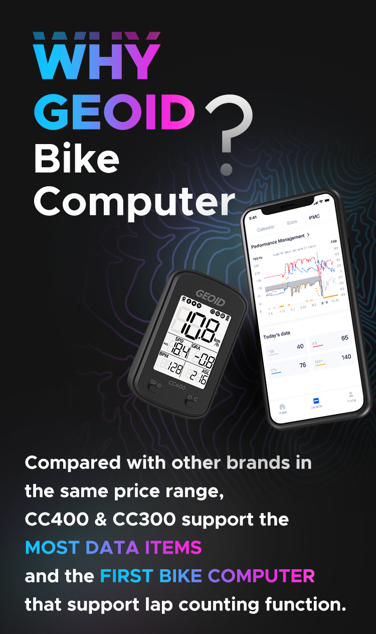 GEOID CC400 Bike speedometer wireless water proof IPX6 Rechargeable ...