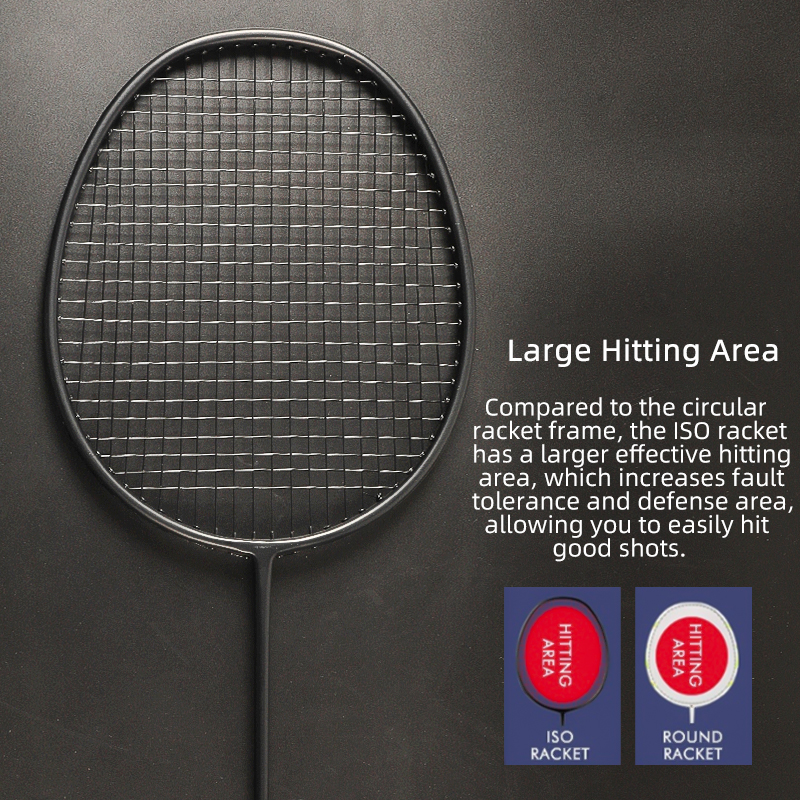 Lightweight Badminton Racket Carbon Firber 4U G5 24lbs Middle Pole ...