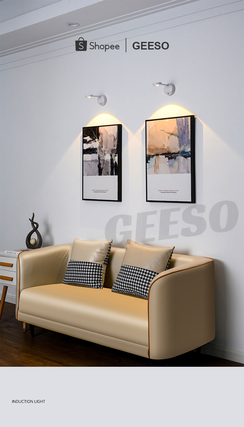 GEESO LED Motion Sensor Wall Light With Remote Control Spotlight ...