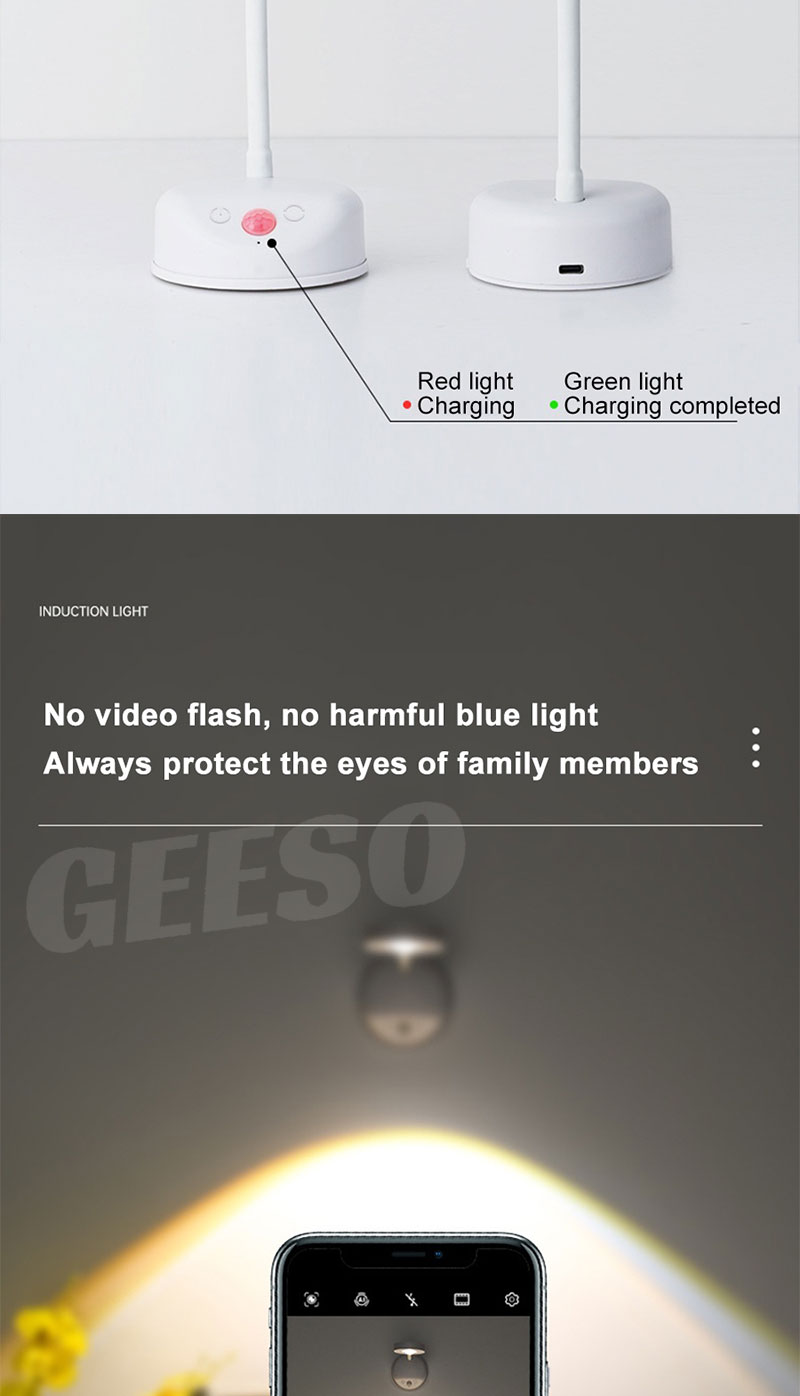 GEESO LED Motion Sensor Wall Light With Remote Control Spotlight ...